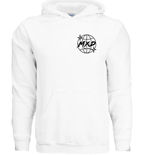 MXD Moto Globe white hoodie